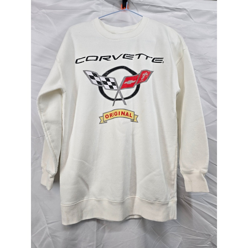 Kids Corvette Original Graphic‎ Sweatshirt White GM Licensed XL 14